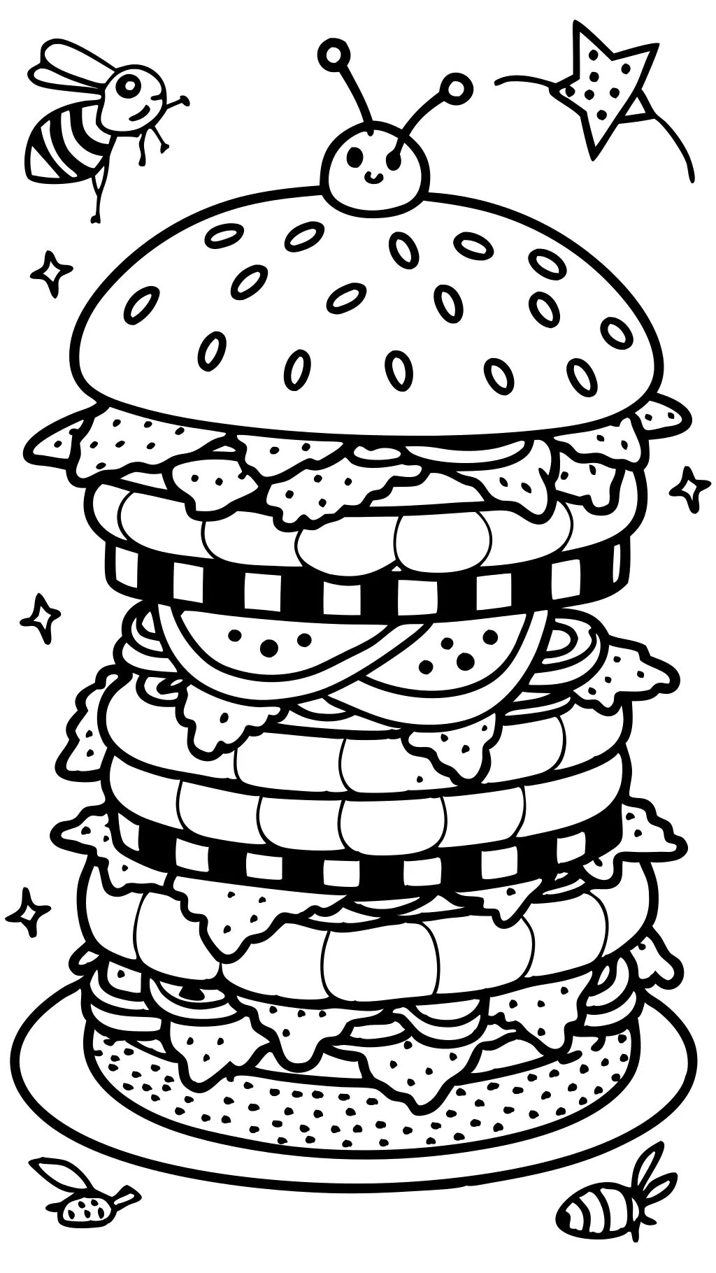 burger coloring pages